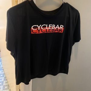 Cyclebar cropped box tee size L